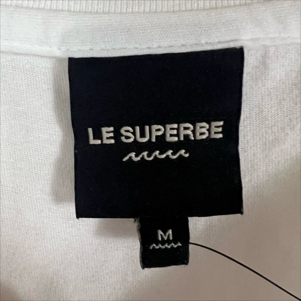 NWT Le Superbe Summer Under The Rainbow Cropped White Tee Size Medium - Picture 7 of 10